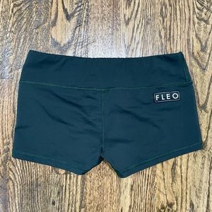 Dark Green Fleo Shorts
